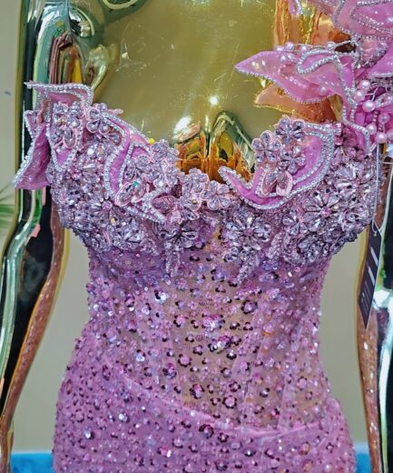 Starlight Bloom Embellished Prom Dress