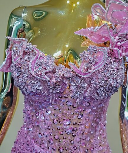 Starlight Bloom Embellished Prom Dress